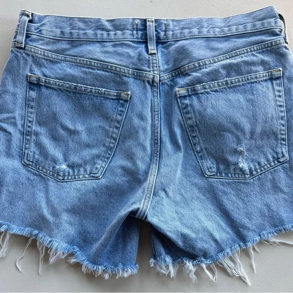 AGOLDE Size 30 - Parker Long Jean Shorts in Swapmeet Blue - Picture 2 of 4